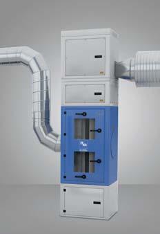 86 4. Ogólna filtrowentylacja hali produkcjnej PushPull Centralny system filtrowentylacyjny Przeznaczenie Filtracja zanieczyszczonego powietrza na hali produkcyjnej.