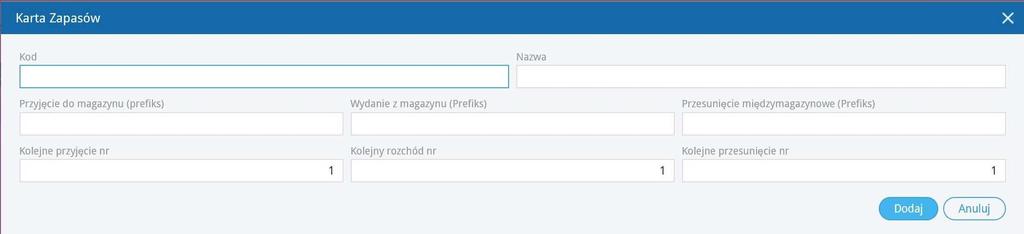 Magazyn można dodać przechodząc do Ustawienia > Ustawienia pozostałe > Magazyn > Nowy magazyn.