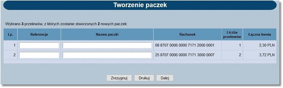 przywrócenie statusu aktywny, [Przekaż anulowanie do realizacji] - wysłanie anulowania przelewu odroczonego do banku w celu realizacji. Przelew otrzyma status anulowany przelew odroczony.