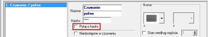 poprzedzane autoryzacją użytkownika, włącz opcję Pytaj o