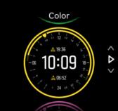 W bieżącym widoku zegarka przytrzymaj naciśnięty środkowy przycisk w celu wyświetlenia menu skrótów. 2.