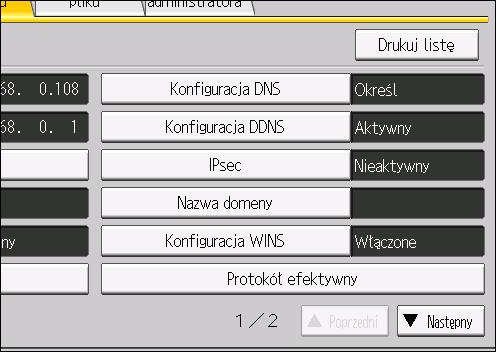 Włączanie i wyłączanie protokołów Protokół Port Metoda ustawiania Gdy są wyłączone LLTD - telnet Funkcja wyszukiwania urządzenia przy użyciu LLTD nie może być używana.