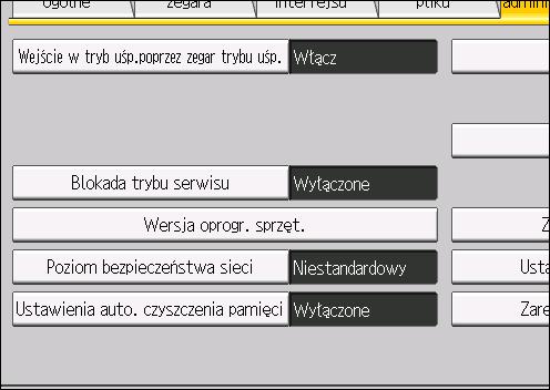 5. Rozszerzone bezpieczeństwo sieciowe 5. Naciśnij przycisk [Poziom bezpieczeństwa sieci]. 6. Wybierz żądany poziom ochrony sieci. Wybierz [Poziom 0], [Poziom 1], [Poziom 2] lub [FIPS140]. 7.