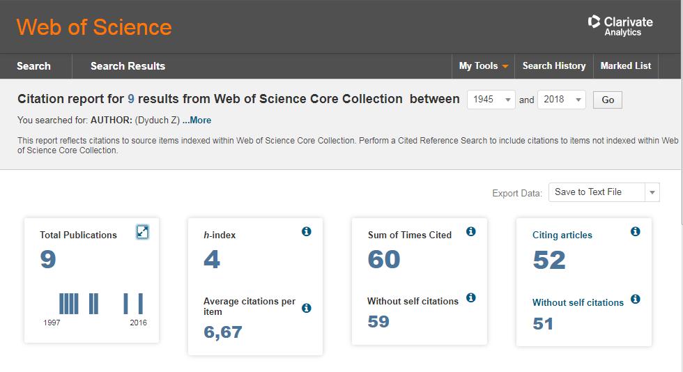 Autoreferat przedstawiający opis dorobku i osiągnięć naukowych 33 Impact Factor i liczba cytowań Baza