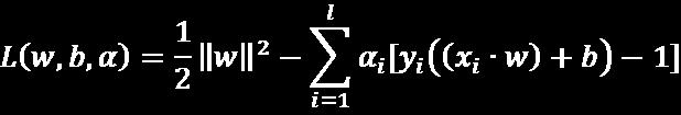LSVM - zagadnienie optymalizacji minimalizować po w wyrażenie przy warunku ograniczającym: