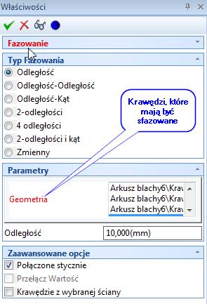 sfazowane oraz wprowadzamy odpowiednią wartość Odległości.