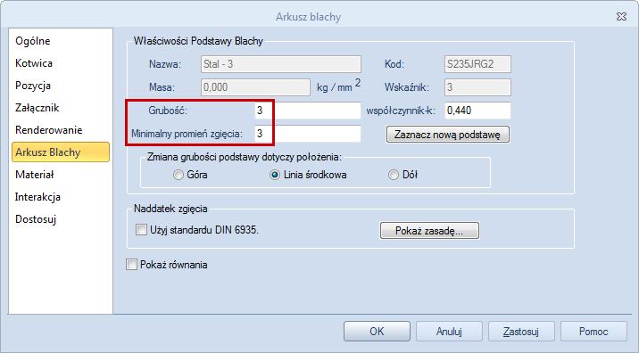 W przypadku tworzonego modelu jest to Stal-3. 6.