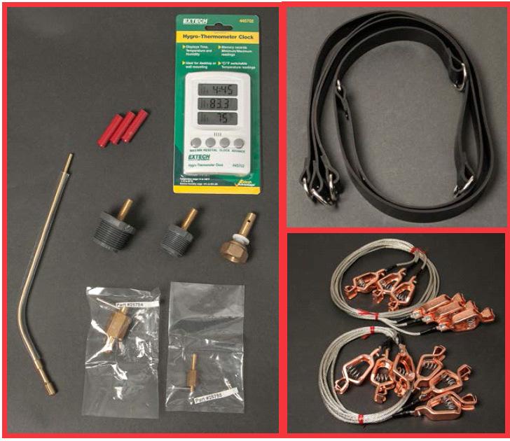 AKCESORIA NA WYPOSAŻENIU AKCESORIA OPCJONALNE Zdjęcie powyżej przedstawia niektóre elementy wyposażenia podstawowego: kabel generatora (doprowadzenie sygnału