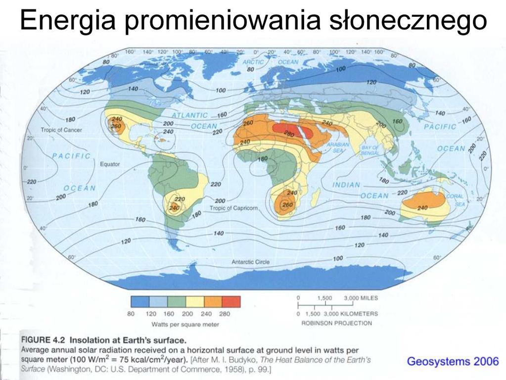 Jest wiele opracowań zamieszczających współczesne dane na temat energii promieniowania