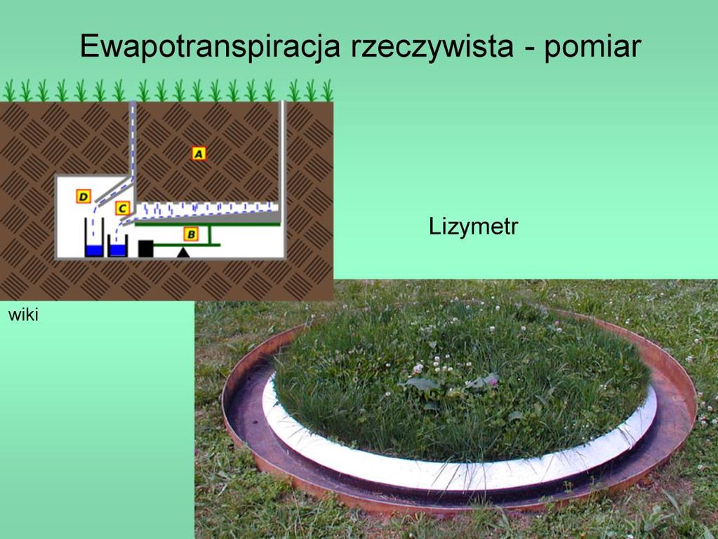 Dla przyrodnika bardziej interesujący jest współczynnik ewapotranspiracji rzeczywistej: ile naprawdę wody może wyparować z powierzchni gruntu i z roślinności w danym miejscu.