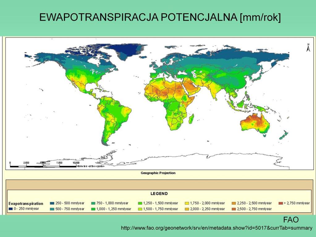Sporządzono mapy ewapotranspiracji rzeczywistej dla całej Ziemi.