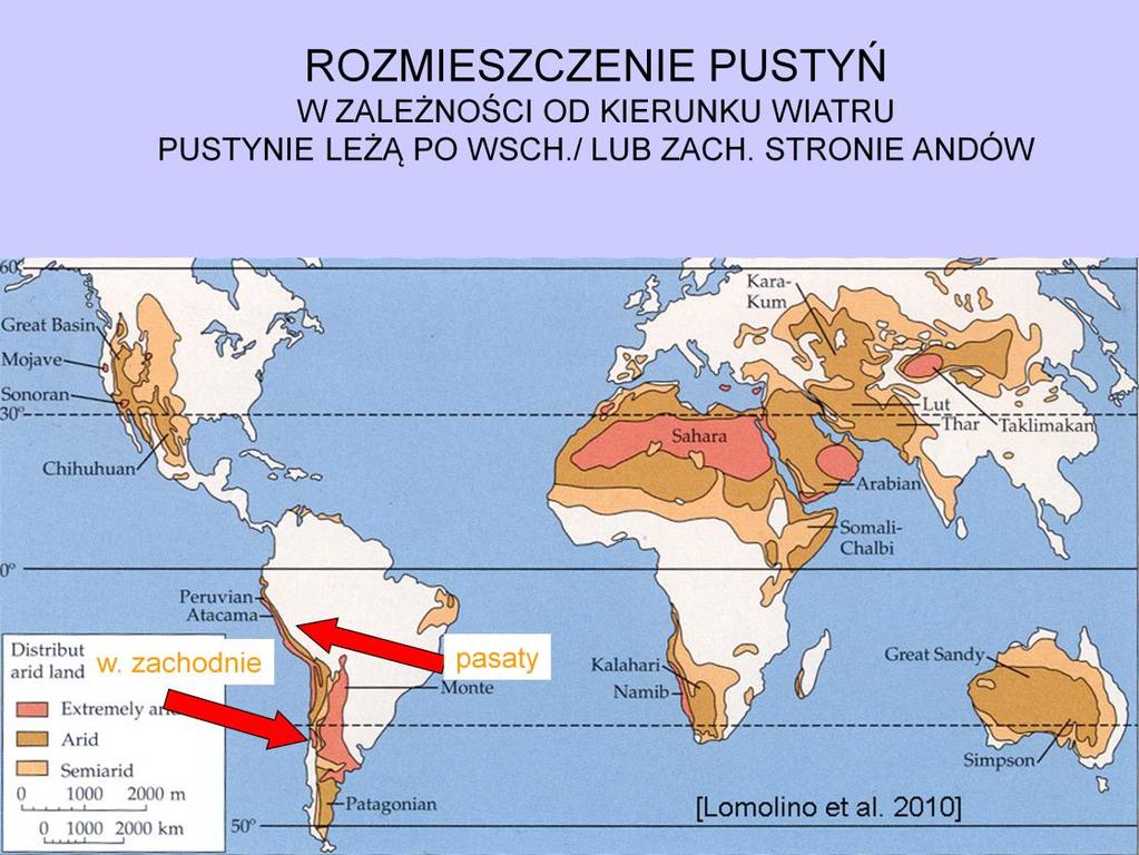 Spektakularny przykład widzimy wzdłuż pasma Andów po zachodniej stronie kontynentu południowo amerykańskiego.