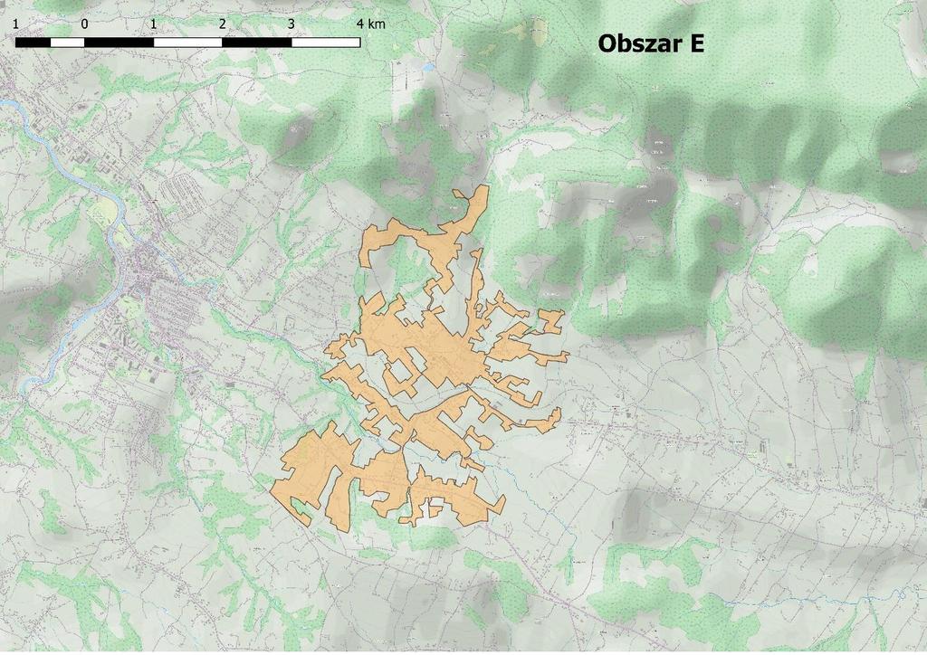 Obszar E. Mordarka Obszar E otacza miasto Limanowa od południowo-wschodniej strony. Jego ulice łączą się bezpośrednio z ulicami miejskimi.