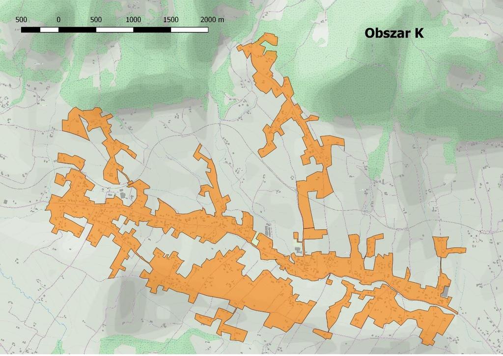 Obszar K. Pisarzowa Obszar tworzy teren koncentracji zabudowy sołectwa Pisarzowa. Jest ono położone we wschodniej części gminy.