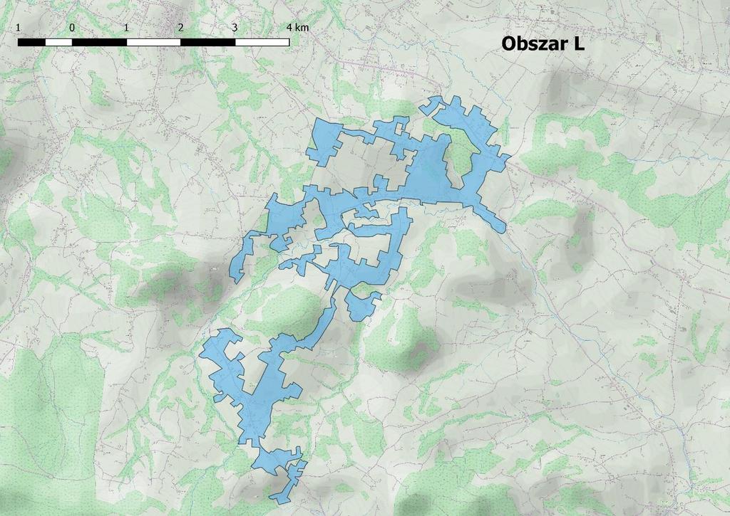 Obszar L. Siekierczyna Obszar obejmuje tereny koncentracji zabudowy miejscowości Siekierczyna, położonej we wschodniej części Beskidu Wyspowego u podnóża Jeżowej Wody i Ostrej.