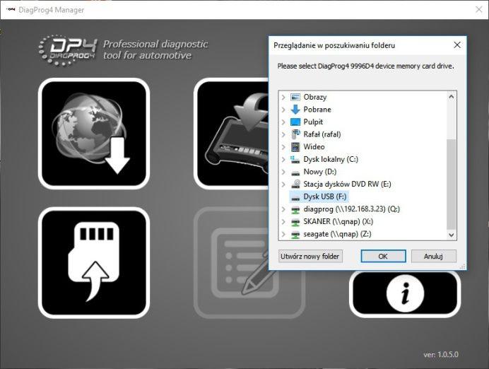 Pobieranie i instalacja plików SW Files Po uruchomieniu programu