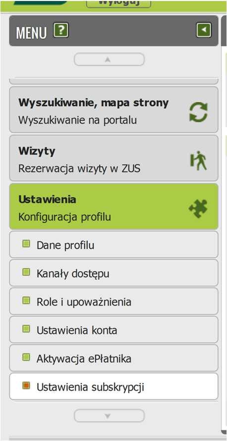 13 Ustawienia subskrypcji Aby na bieżąco mailem lub SMS-em otrzymywać informacje o zwolnieniach lekarskich wystawionych pracownikom, należy ustawić subskrypcję takich powiadomień w PUE.