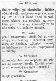 11. edukacja 52. Wycinki prasowe z czasopisma Praca z 1906 r. W dwóch ostatnich dekadach XIX wieku szkolnictwo w Krobi, podobnie jak w całej Wielkopolsce, przeżywało trudny okres.