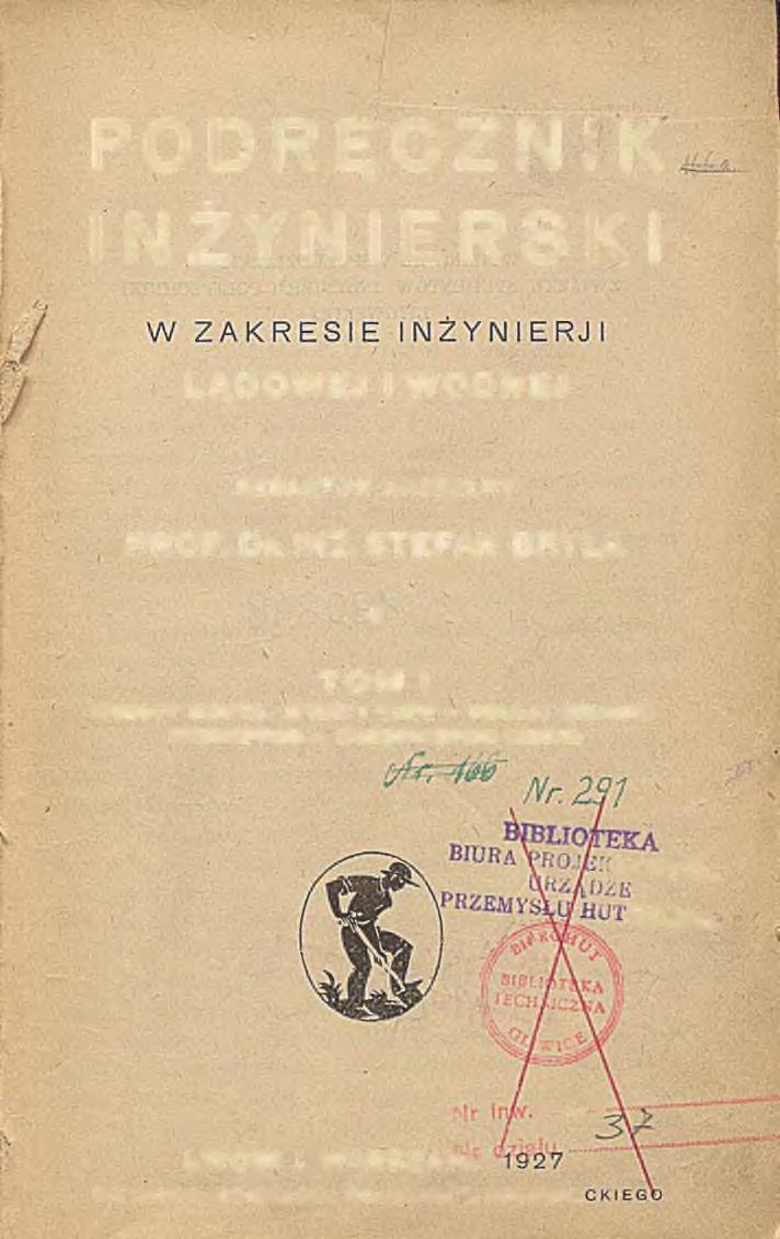 PODRĘCZNIK INŻYNIERSKI LĄDOWEJ I WODNEJ