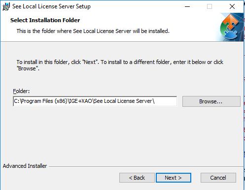 Instalacja serwera lokalnego Po zainstalowaniu SEE Electrical na komputerze kliencie, instalator lokalnego serwera licencji jest dostępny w folderze o nazwie "\Tools\Local License server" w folderze