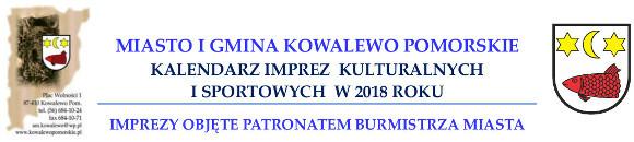 Urząd Miejski w KALENDARZ IMPREZ 2018 NAZWA IMPREZY DATA MIEJSCE ORGANIZATOR UWAGI XX Festiwal Kolęd, Pastorałek i Piosenek Świątecznych 6 stycznia XXVI Finał Wielkiej Orkiestry Świątecznej Pomocy 14