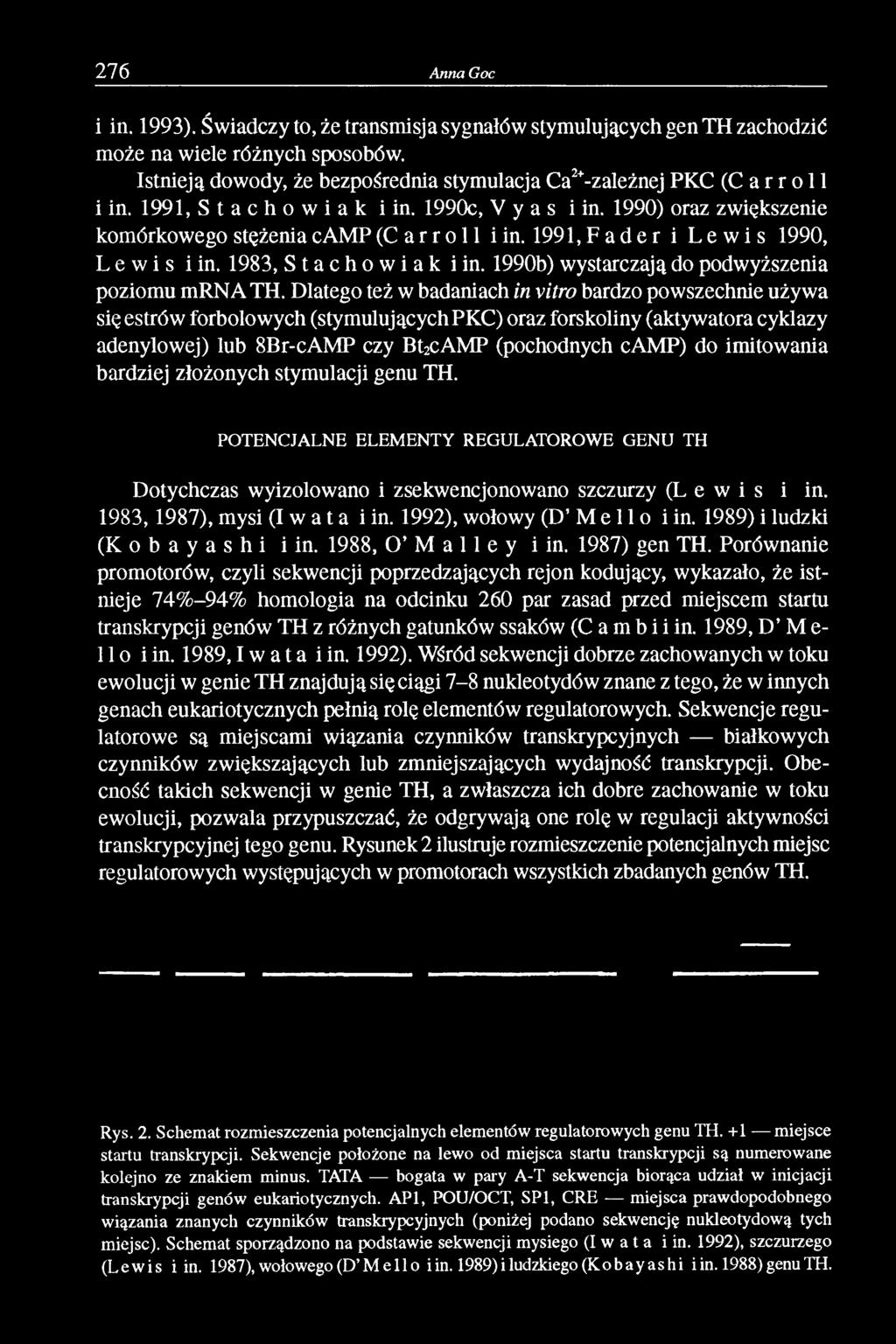 1991, F ader i Lewis 1990, Lewis i in. 1983, S tachowiak i in. 1990b) wystarczają do podwyższenia poziomu mrnath.