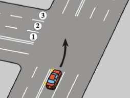 788.W tej sytuacji, po skręceniu w lewo, kierujący pojazdem: A. powinien zająć pas 3 B.