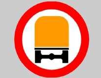924.Znak ten zabrania wjazdu: A. wszelkim samochodom cięŝarowym B. samochodom cięŝarowym przewoŝącym materiały niebezpieczne, oznaczonym tablicami ostrzegawczymi barwy pomarańczowej C.