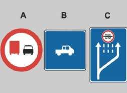 prędkości C. 30 km/h 1063.Który znak nie dotyczy kierującego samochodem osobowym? A. A B. B C.