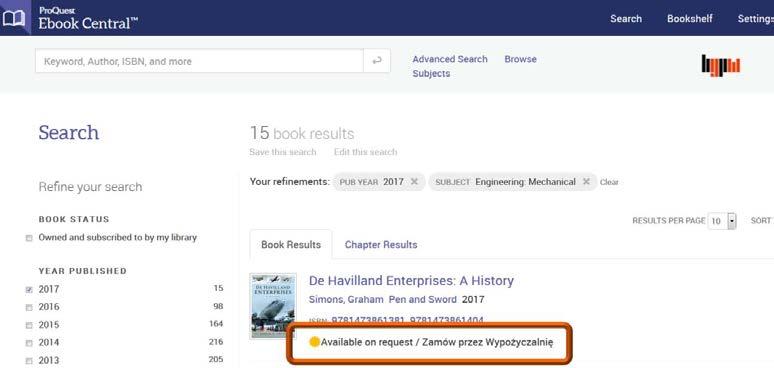 Rys. 9. Platforma E-Book Central, Proquest Rys. 10.