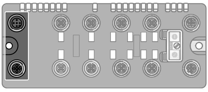 6625208 Konfiguracja pinów Konfiguracja pinów Zasilanie pomocnicze Przewód łączący (przykład): RKC 4.4T-2-RSC 4.