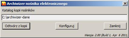 WPROWADZENIE Program do archiwizacji nośników kopii elektronicznej ma za zadanie odczytywać nośniki kopii elektronicznej bezpośrednio z urządzenia z wykorzystaniem dedykowanego mechanizmu temu