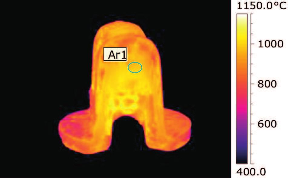 Termogram obrazujący rozkład pola temperatury nagrzanego wsadu Fig. 4. Thermogram showing the distribution of temperature eld of the heated batch Rys. 7.