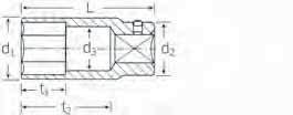 55 c Nasadki 24/ 2725-, ASME B 07.5 M, profil AS-drive i HP -stal wysokosprawna do rozm. 8 mm, chromowane. 56 c Nasadki 24/ 2725-, ASME B 07.