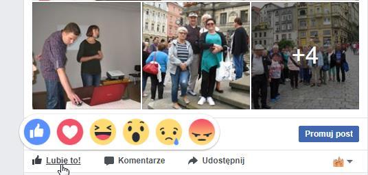 Znaczenie poszczególnych emocji: Lubię to - używamy kiedy treść posta przypadła nam do gustu i chcemy zachęcić innych do zapoznania się z treścią posta.