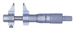 Mikrometr wewnętrzny szczękowy Seria 145 Wewnętrzny mikrometr szczękowy posiada następujące cechy: Docierane powierzchnie z węglika spiekanego.