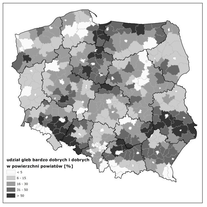 Zróżnicowanie udziału