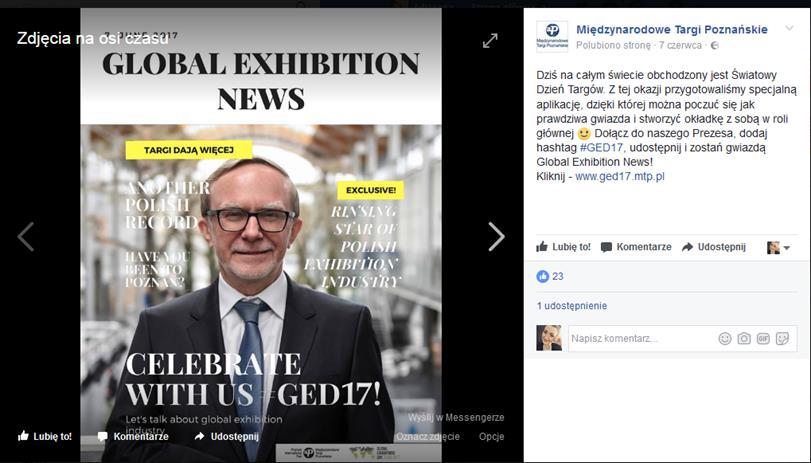 Przyłączając się do kampanii Global Exhibitions Day 2017,