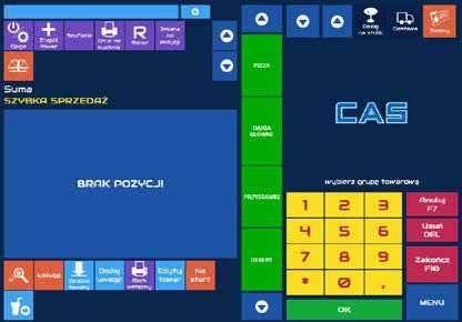 64 Oprogramowanie / CAS CG SYSTEM CAS CS System Program dla gastronomii CAS CG SYSTEM zwiększa efektywność działania każdego lokalu gastronomicznego.