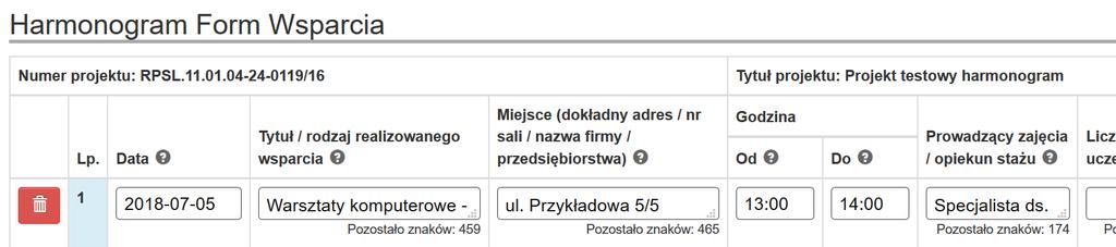 Jeżeli chcesz utworzyć kolejną wersję Harmonogramu na kolejny miesiąc, lub wprowadzić jakieś zmiany wybierz przycisk edycji.