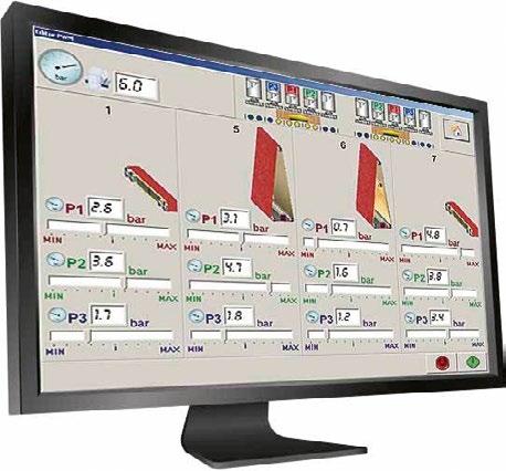 Elektroniczna stopka sekcyjna dostosowuje odpowiednią wartość nacisku w różnych obszarach roboczych.