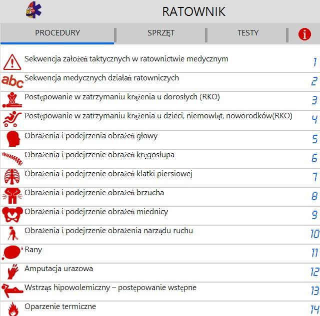 WAŻNE! Dostępne na stronie internetowej: https://play.google.com/store/apps/details?id=pl.nejos.ratownik jest do pobrania aplikacja RATOWNIK.