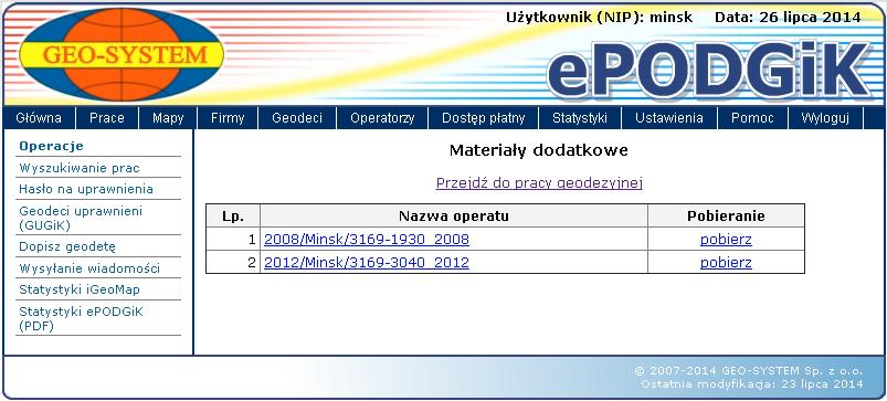 Waldemar Izdebski Technologia GEO-MAP internetowe zgłaszanie prac geodezyjnych 15 Po wybraniu klawisza Opłać pojawi się jeszcze podsumowanie, a następnie nastąpi przejście do płatności internetowych,