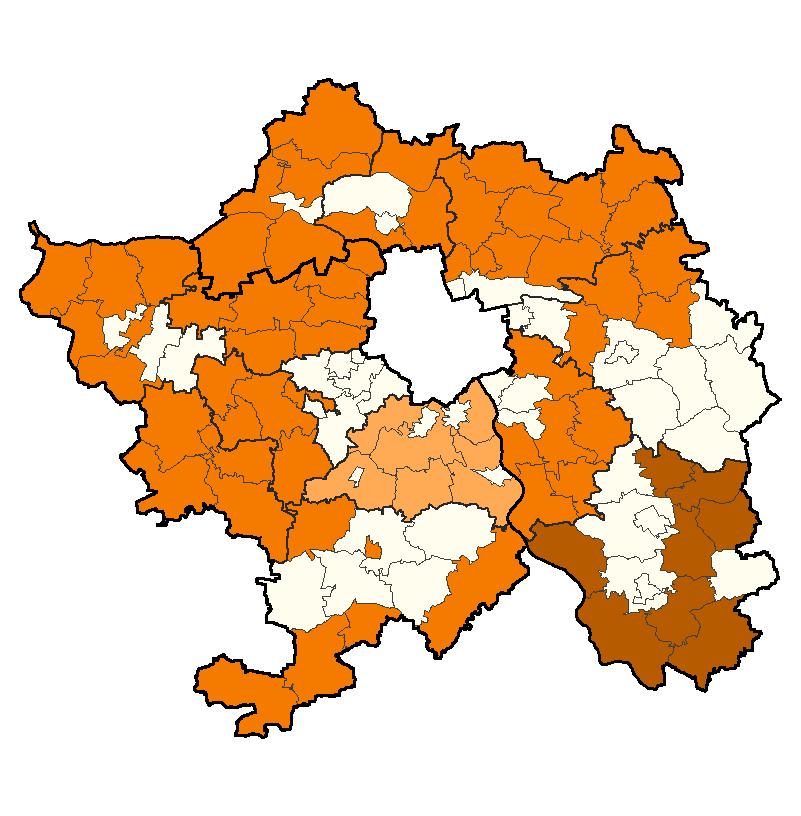 nowodworski legionowski wołomiński Konwersja PZGiK zakończona (8) Konwersja PZGiK w trakcie realizacji (58) Konwersja PZGiK planowana do realizacji (6) Obiekty nie objęte konwersją PZGiK (40)