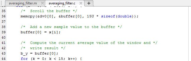 MATLAB Coder- przykład Przykład działania MATLAB