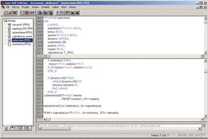 programowania tekstowego, takiego jak lista instrukcji lub tekst strukturalny easy Soft