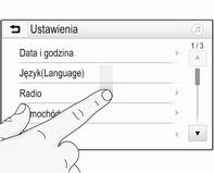 Przesunąć palec do żądanego miejsca i zwolnić element. Należy wywierać stały nacisk i poruszać palcem ze stałą szybkością. Wszystkie pozostałe elementy zostaną ponownie rozmieszczone na ekranie.