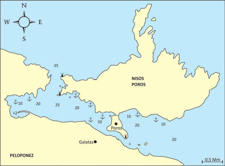 Zatoki Sarońska i Argolidzka 81 Poros Wyspa Poros oddzielona jest od stałego l du kanałem o szeroko ci ok. 200 metrów.