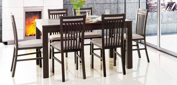 JOWISZ stół rozsuwany dąb sonoma extendable table sonoma oak MARS 101 krzesło tapicerowane w tkaninie typu etna 23 dąb sonoma