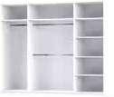 x 210 x 59 cm GLOSSY 03 półka shelf 50 x 52 x 1,6 cm 50 x 52 x 1,6 cm SZAFA GLOSSY ZESTAW 1 wardrobe set 1 (zawiera typy: 1 x 01, (include types: